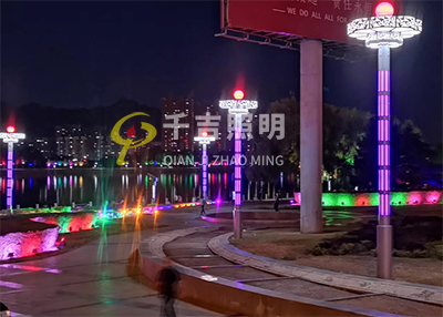 湖北省襄陽(yáng)市廣場(chǎng)大型景觀燈工程案例